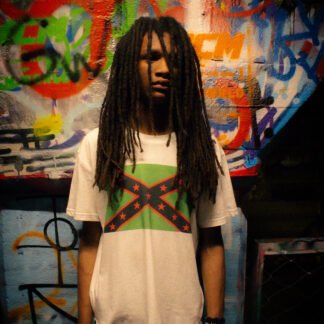 black 'stars and bars' tee [white] - Image 2