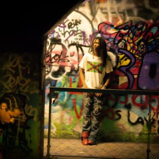 black 'stars and bars' tee [white] - Image 3