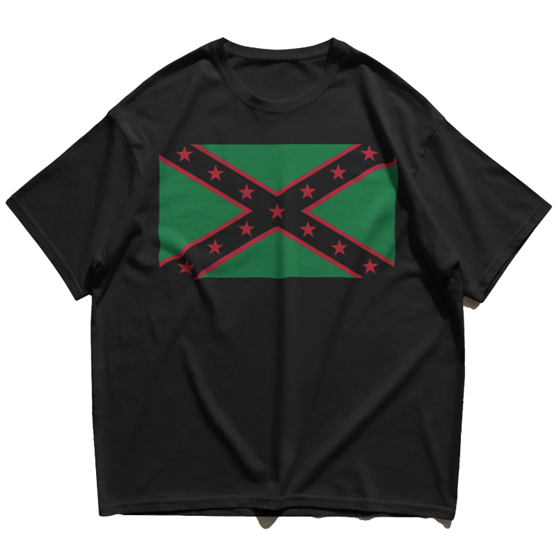 black ‘stars and bars’ tee [black]